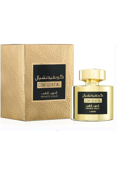 Lataffa Confidential Private Gold Eau de Parfum, 100ml, Peach Raspberry Lily ...