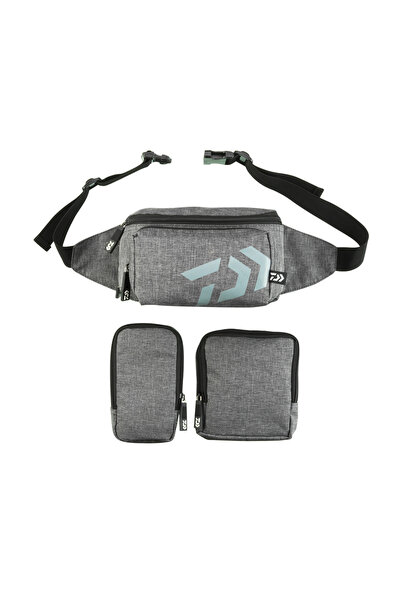 daiwa BALIKÇI ÇANTASI BEL ASKILI GRİ 23*13*17