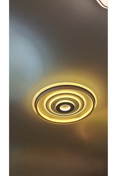 MAZEL AYDINLATMA Mazel Tavana Sabit Kumandalı Üç Renk Led Plafonyer Avize