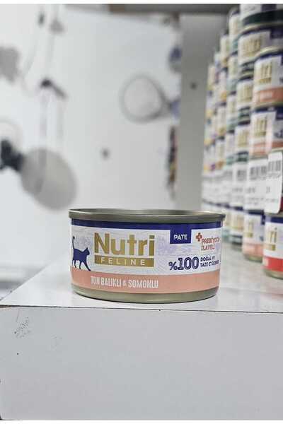 Nutri Feline TON BALIKLI&SOMONLU&PREBİYOTİK İLAVELİ 70gR KEDİ KONSERVESİ