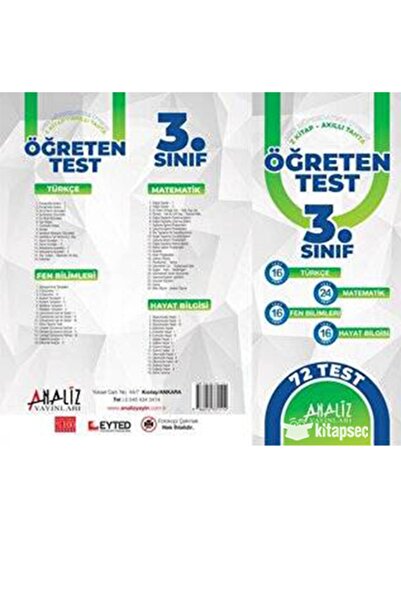 Analiz Yayınları ANALİZ 3.Sınıf Öğreten Yaprak Test