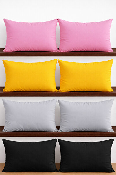 ÇIQRIK HOME 8 Pieces 50 X 70 cm Mixed Color Zippered Pillowcases
