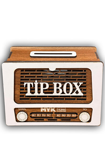 mykhediyevesanatatölyesi Nostaljik Radyo Tasarımlı Ahşap Bahşiş Kutusu – Tip ...