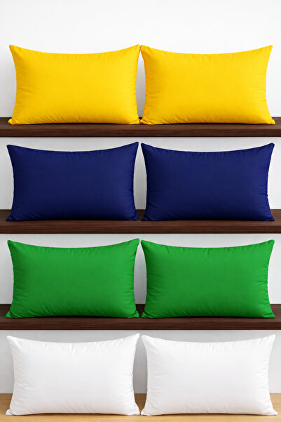 ÇIQRIK HOME 8 Pieces 50 X 70 cm Mixed Color Zippered Pillowcases