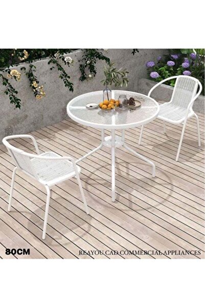 Türkiye طقم طاولة بيسترو مكون من 3 قطع، أثاث حديقة، ركن جلوس خارجي في الحديقة...