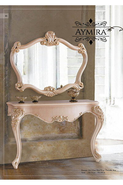 Dekordelisi Antik Avantgarde Mobilya Aymira Dresuar & Ayna Poliüretan Dolu Dö...