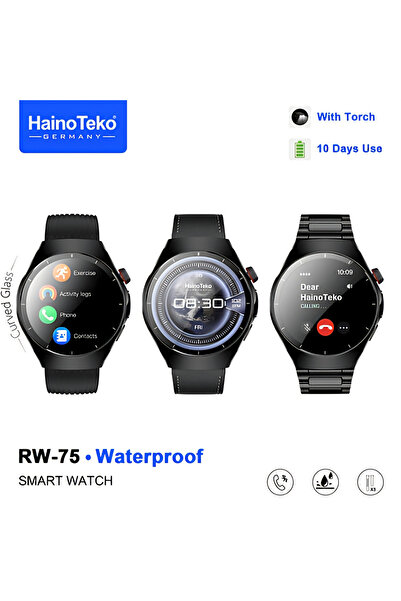 beemen Haino Teko Germany RW-75 Waterproof Akıllı Saat | 3 Kordonlu | Çağrı &...