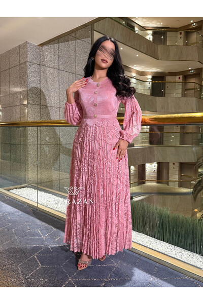 Warazan A dress with unique details and a waist belt; one size fits sizes S t...