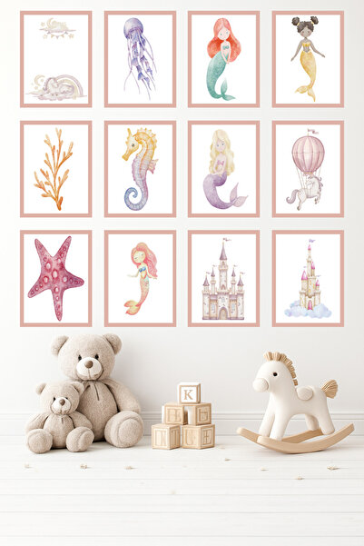 UNT 12-Piece Frame-Looking Baby and Children's Room Painting Set – 15X20 cm M...