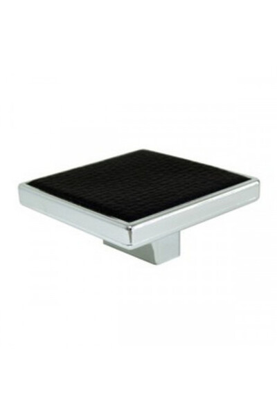 Siro Nasture din plastic 8151-60 pătrat, cromat + piele neagră