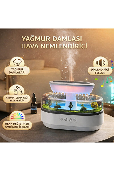 SMAYLİNG Yağmur Damlası Efektli Aroma Terapi Hava Nemlendirici - Rahatlatıcı ...