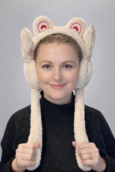 MD Moda Accessories سماعات أذن شتوية من القطيفة على شكل أذن لطيفة