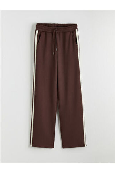 LC Waikiki M1 SEZON Καφέ Γυναικείο Παντελόνι Φόρμας με Ελαστική Μέση και Απαλ...