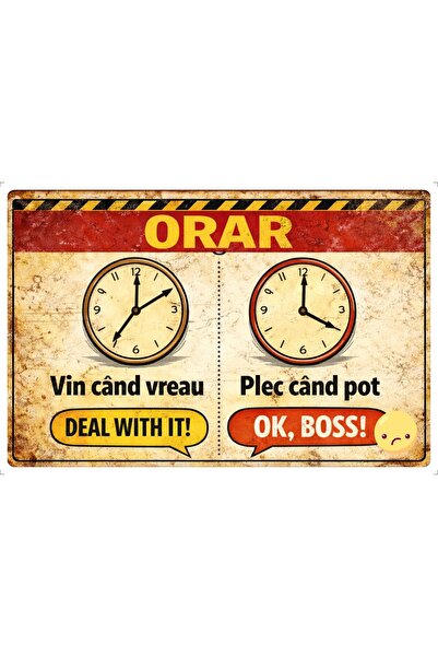 Generic (Unbranded) Placă pentru biroul creativ - Program „Vino și pleacă”