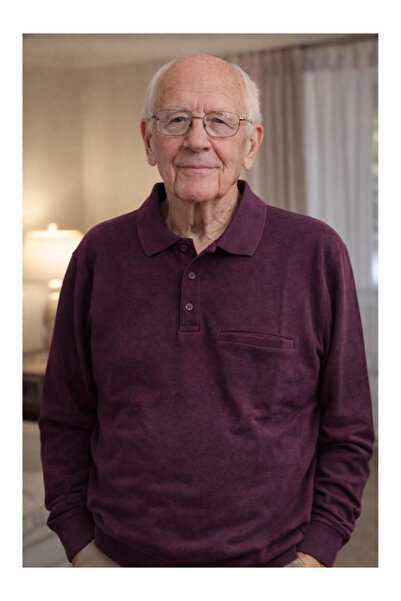 BERNEO Men's Dad Thessaloniki Fabric Polo Collar Sweater