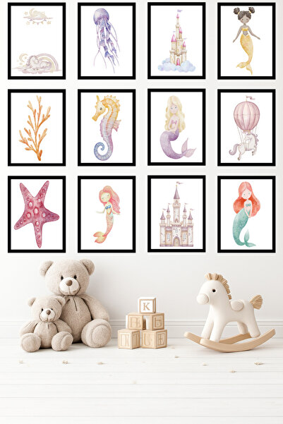 UNT 12-Piece Frame-Looking Baby and Children's Room Painting Set – 15X20 cm M...