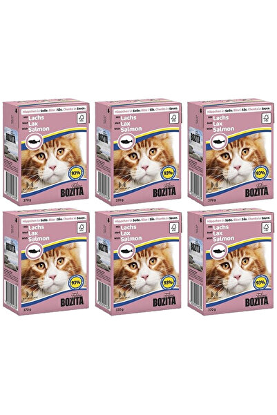 Other BOZITA Mięsne kawałki z łososiem w sosie 6x370g