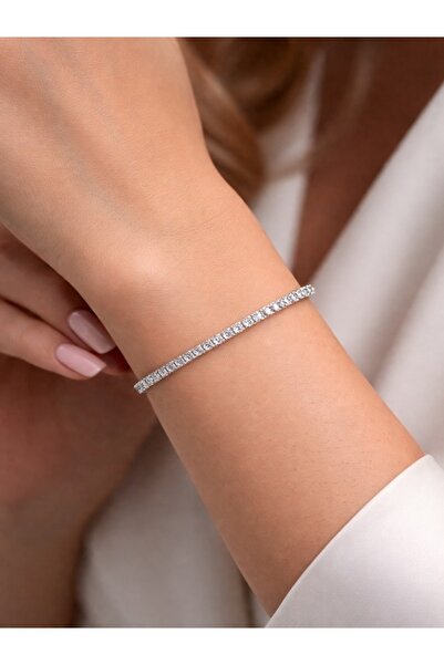 ODM Silver bracelet with crystals