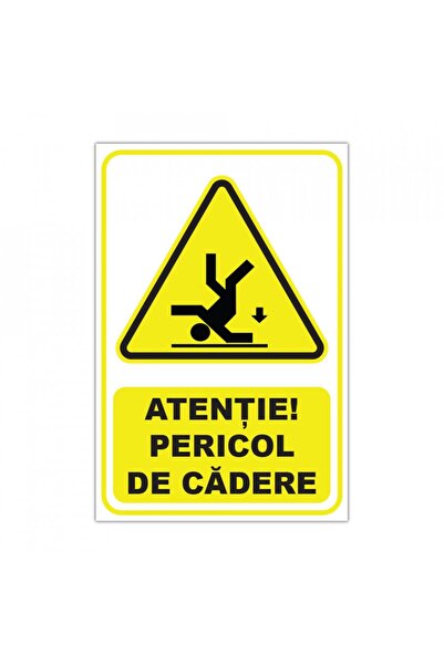 Generic (Unbranded) Atenție! Pericol de cădere - Autocolant PVC 20x30 cm