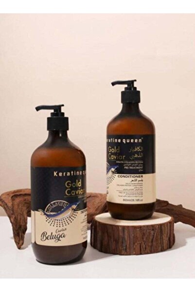 Keratine queen مجموعة شامبو وبلسم لعلاج الشعر بالكيراتين والكولاجين والبروتين...