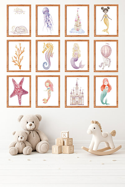 UNT 12-Piece Frame-Looking Baby and Children's Room Painting Set – 15X20 cm M...