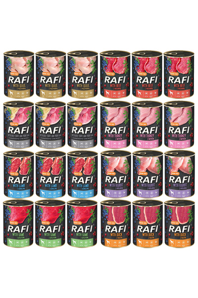 Other Dolina Noteci RAFI MIX 8 smaków DLA PSA 24x400g