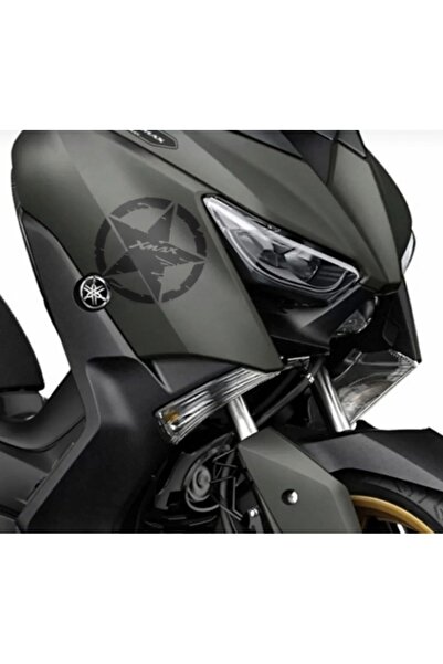 İŞCAN MOTOR Army Yamaha Xmax Yıldız Sticker Etiket SİYAH 2 Adet