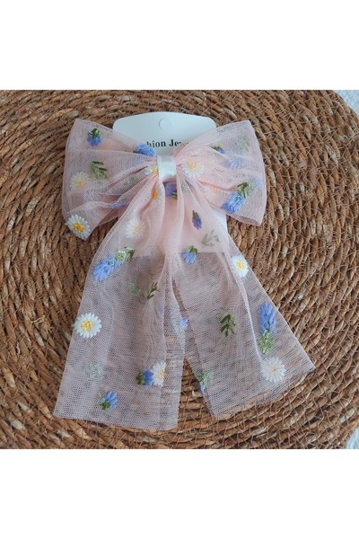 Özeniş Lavender Patterned Bowknot Buckle