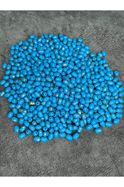 Mos Tespih 20 bucăți de mărgele din plastic brodate cu foiță de aur pentru fa...