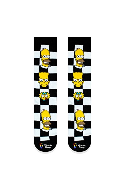 Limmon Store Checkered Simpson Colorful Socks