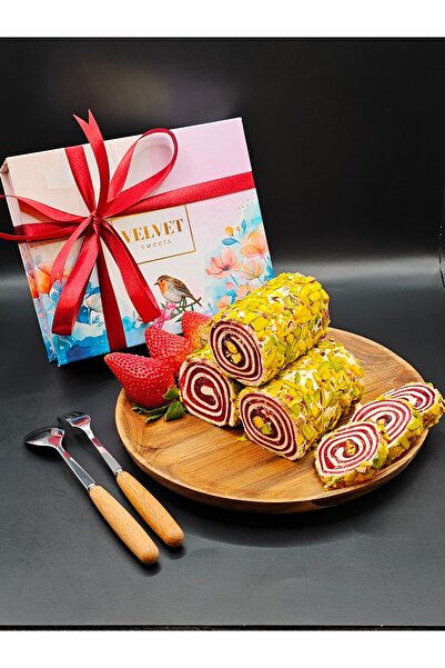 Velvet Sweet Turkish Delight strawberry with pistachio 250g