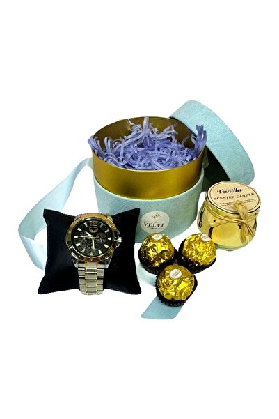 velve Set aniversar Strong Vibe, cu ceas barbatesc casual Ulysses, lumanare p...