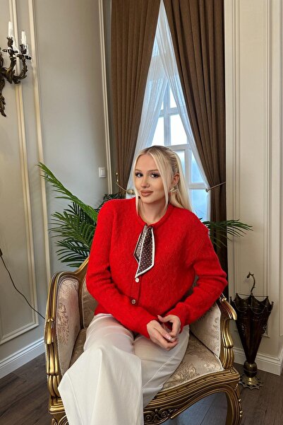 lizge giyim Fular Detail Cardigan