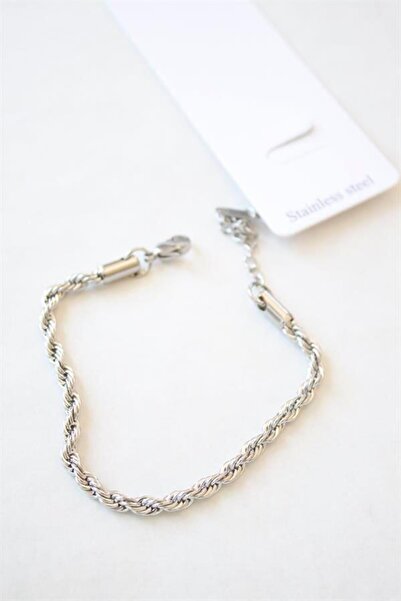 Mestore سوار من الفولاذ الحلزوني 3 ملم - فضي