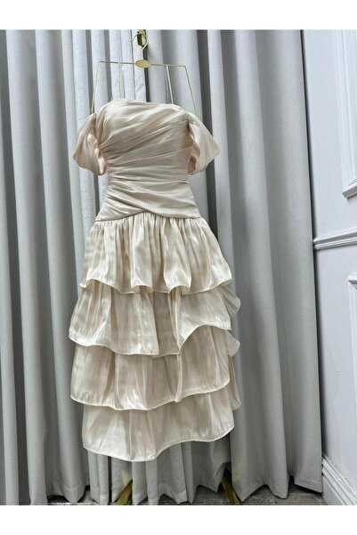 AMASEA Beige layered dress