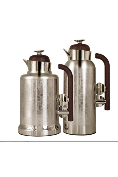 Generic Sandra Nickel Wooden Thermos Set
