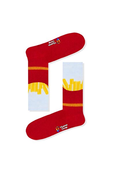 Limmon Store Potato Red Colored Socks