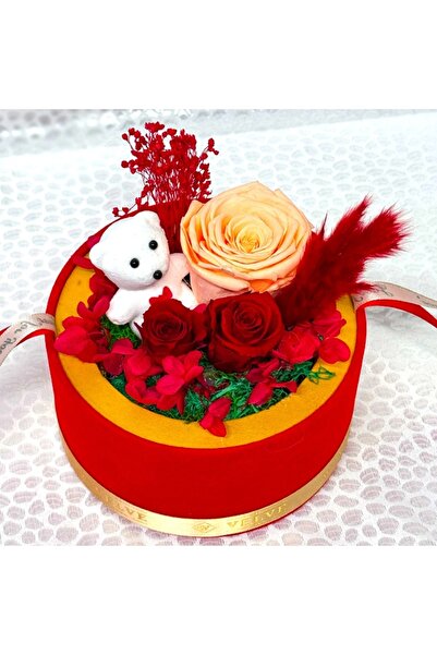 velve Aranjament Rose, cu flori criogenati, in cupola de plastic, decoratiune...