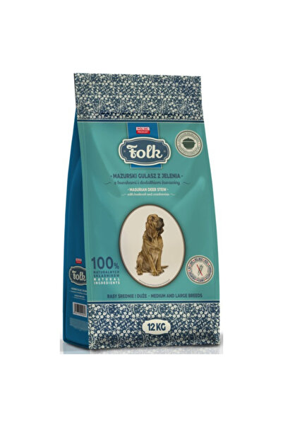 Other Karma sucha dla psa FOLK Mazurski gulasz z jelenia,burak,żurawina 12kg