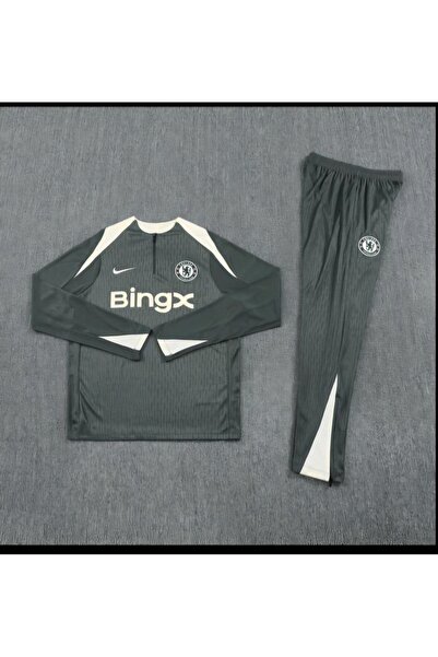 Nobrand طقم نادي تشيلسي فنيلة كم طويل مع البنطلون