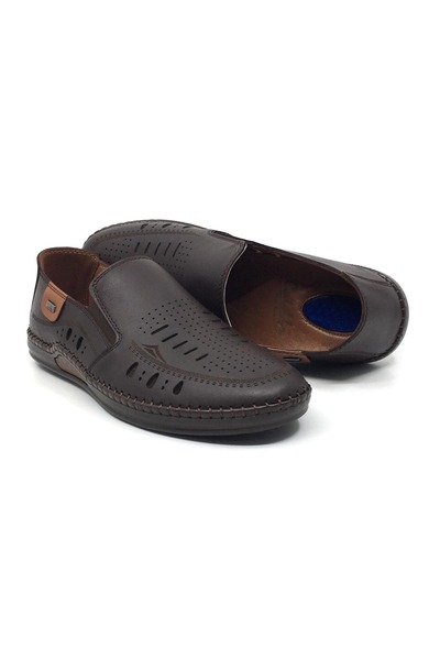 CATELLİ 576 100% Genuine Leather Orthopedic Men's Summer Comfortable Daily Sa...