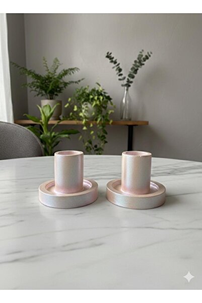 mumkusag İnci Renk 2'li Şamdan