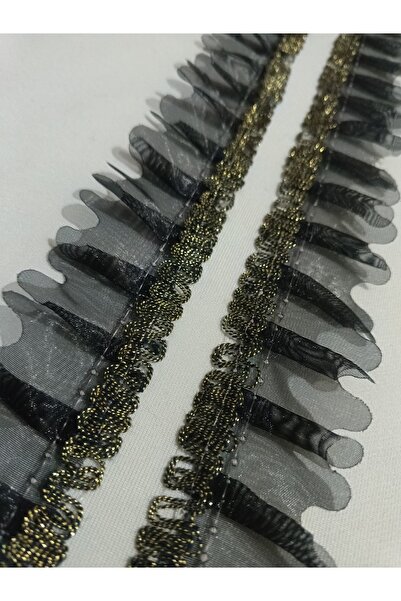 ULUPAMİR شريط زخرفي أسود لامع لحافة الستائر بطول 1 متر