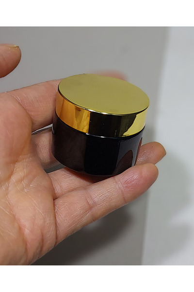 D&B YOL BOŞ CAM KREM KAVANOZU, 30 ML, ( 3 ADET SİLİNDİR MODEL,AMBER RENK