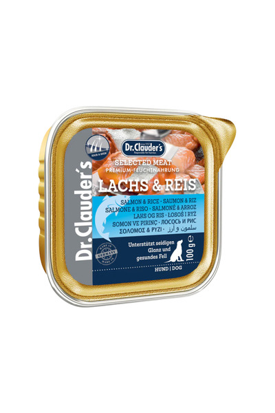 Dr. Clauder'S أطباق لحم مختارة من دكتور كلودرز، سمك السلمون والأرز للكلاب، 10...
