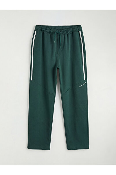 LC Waikiki Green Loose Fit Printed Men's Sweatpants