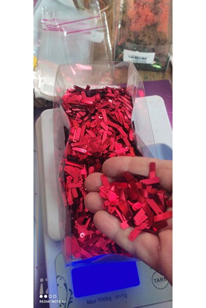 Kevser nur tuhafiye 20 Grams of Red Color Sequins Oya Sequins
