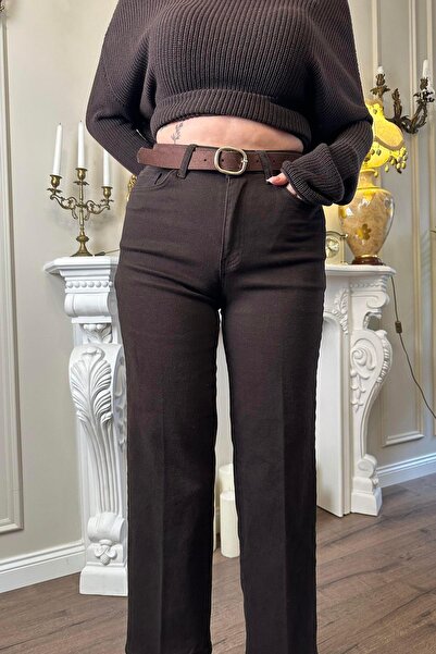 lizge giyim Belted Detail Mom Pants