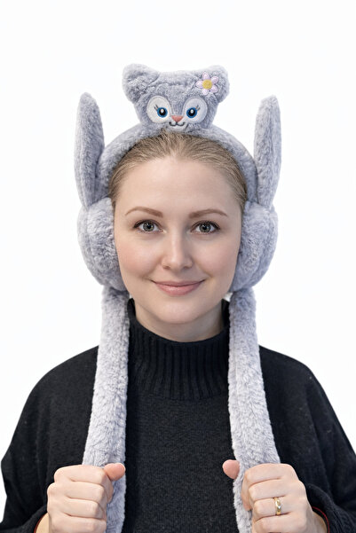 MD Moda Accessories Plush Headphones with Cute Teddy Bear Figure