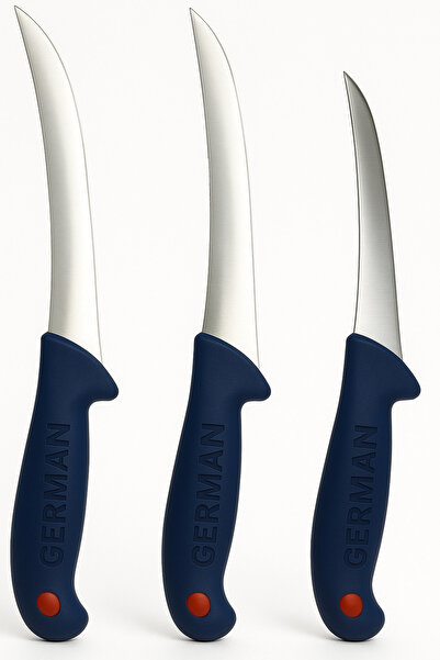 OEM Set of 3 Professional Butcher Knives + Knife Sharpener